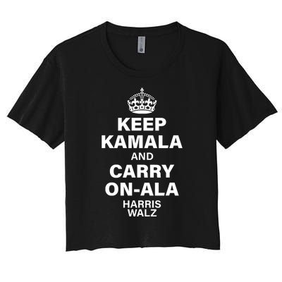 Keep Kamala And Carry On Ala Women's Crop Top Tee