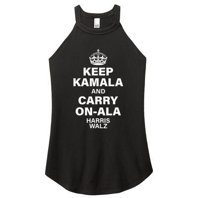 Keep Kamala And Carry On Ala Women's Perfect Tri Rocker Tank