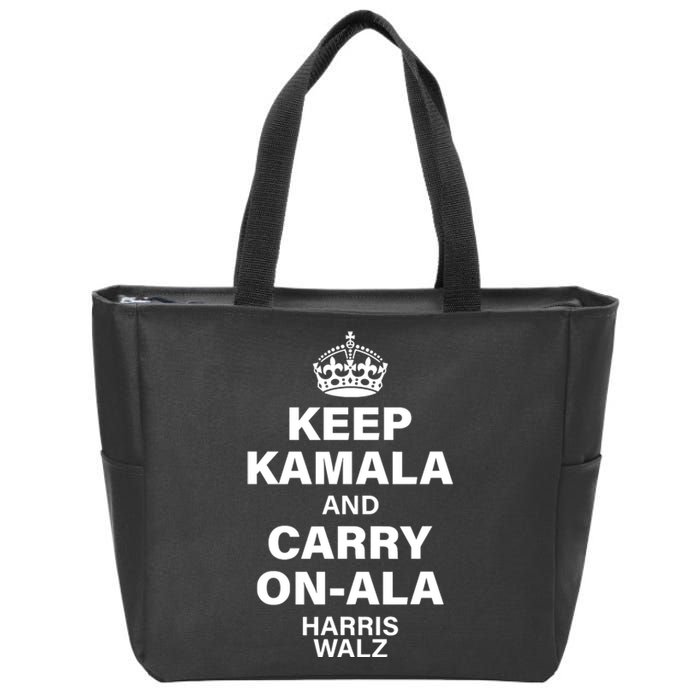 Keep Kamala And Carry On Ala Zip Tote Bag