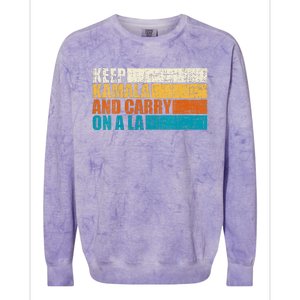 Keep Kamala And Carry On A La Colorblast Crewneck Sweatshirt