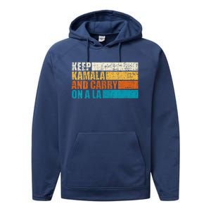 Keep Kamala And Carry On A La Performance Fleece Hoodie