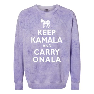 Keep Kamala And Carry On Ala Colorblast Crewneck Sweatshirt