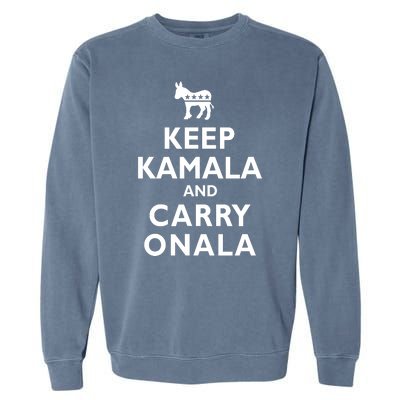 Keep Kamala And Carry On Ala Garment-Dyed Sweatshirt