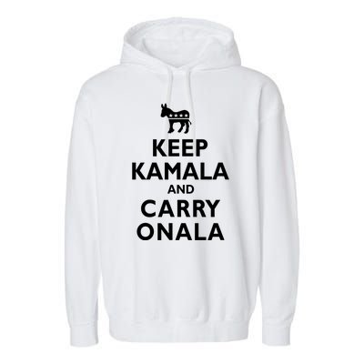 Keep Kamala And Carry On Ala Garment-Dyed Fleece Hoodie