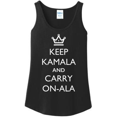 Keep Kamala And Carry On Ladies Essential Tank