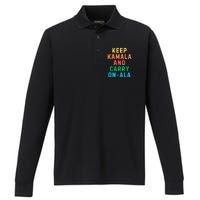 Keep Kamala And Carry Onala Kamala Vote Blue Election 2024 Performance Long Sleeve Polo