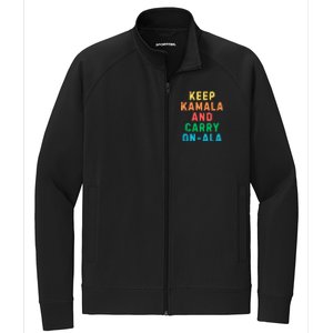 Keep Kamala And Carry Onala Kamala Vote Blue Election 2024 Stretch Full-Zip Cadet Jacket