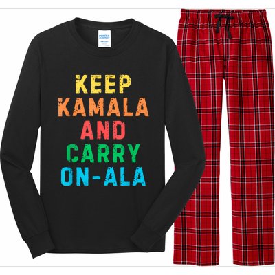 Keep Kamala And Carry Onala Kamala Vote Blue Election 2024 Long Sleeve Pajama Set