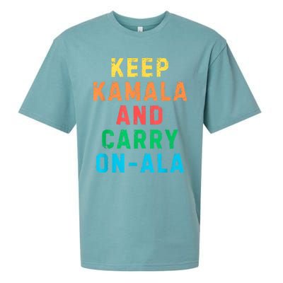 Keep Kamala And Carry Onala Kamala Vote Blue Election 2024 Sueded Cloud Jersey T-Shirt