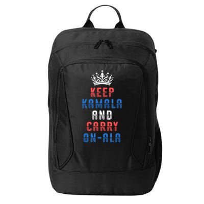 Keep Kamala And Carry Onala Vote Blue Harris Election 2024 City Backpack