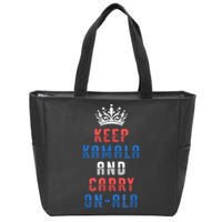 Keep Kamala And Carry Onala Vote Blue Harris Election 2024 Zip Tote Bag