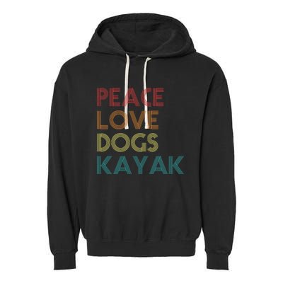 Kayaker Kayaking Apparel Kayak And Dog Lovers Vintage Retro Garment-Dyed Fleece Hoodie