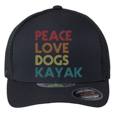 Kayaker Kayaking Apparel Kayak And Dog Lovers Vintage Retro Flexfit Unipanel Trucker Cap