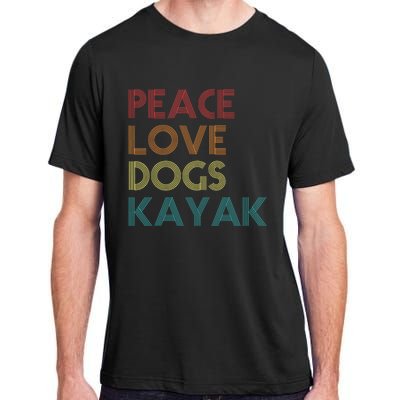 Kayaker Kayaking Apparel Kayak And Dog Lovers Vintage Retro Adult ChromaSoft Performance T-Shirt