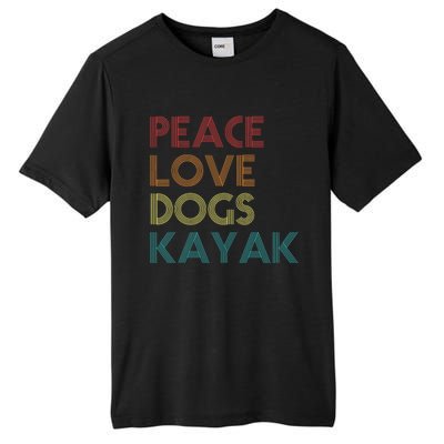 Kayaker Kayaking Apparel Kayak And Dog Lovers Vintage Retro Tall Fusion ChromaSoft Performance T-Shirt