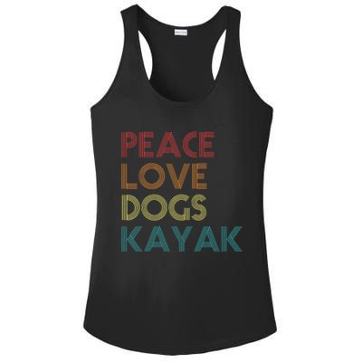 Kayaker Kayaking Apparel Kayak And Dog Lovers Vintage Retro Ladies PosiCharge Competitor Racerback Tank