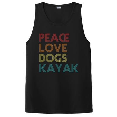 Kayaker Kayaking Apparel Kayak And Dog Lovers Vintage Retro PosiCharge Competitor Tank