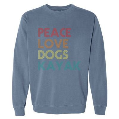 Kayaker Kayaking Apparel Kayak And Dog Lovers Vintage Retro Garment-Dyed Sweatshirt