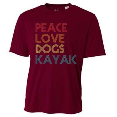 Kayaker Kayaking Apparel Kayak And Dog Lovers Vintage Retro Cooling Performance Crew T-Shirt