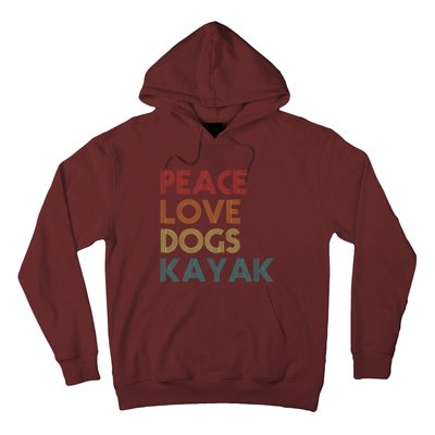 Kayaker Kayaking Apparel Kayak And Dog Lovers Vintage Retro Hoodie