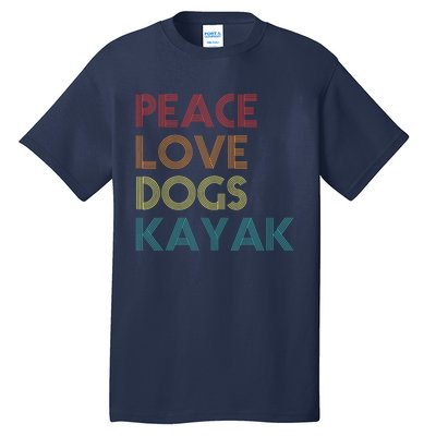 Kayaker Kayaking Apparel Kayak And Dog Lovers Vintage Retro Tall T-Shirt