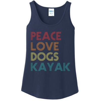 Kayaker Kayaking Apparel Kayak And Dog Lovers Vintage Retro Ladies Essential Tank