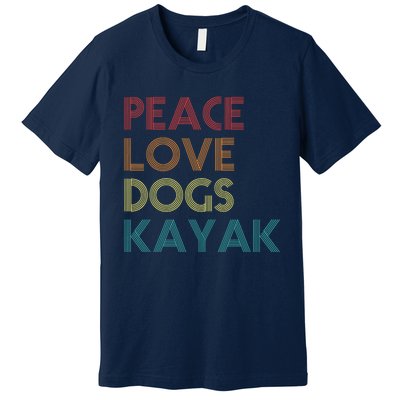 Kayaker Kayaking Apparel Kayak And Dog Lovers Vintage Retro Premium T-Shirt