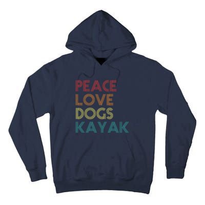 Kayaker Kayaking Apparel Kayak And Dog Lovers Vintage Retro Tall Hoodie