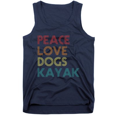 Kayaker Kayaking Apparel Kayak And Dog Lovers Vintage Retro Tank Top