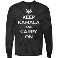 Keep Kamala And Carry On Tie-Dye Long Sleeve Shirt