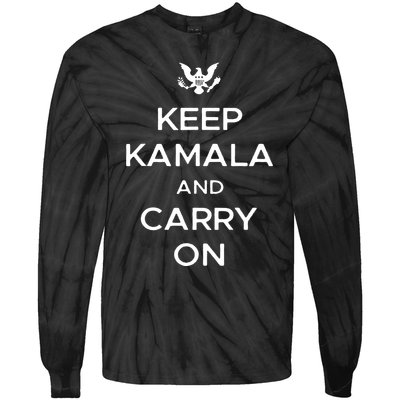 Keep Kamala And Carry On Tie-Dye Long Sleeve Shirt