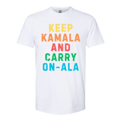 Keep Kamala And Carry Onala Kamala Vote Blue Election 2024 Long Sleeve Softstyle CVC T-Shirt