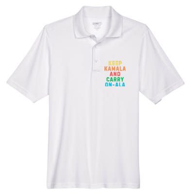 Keep Kamala And Carry Onala Kamala Vote Blue Election 2024 Long Sleeve Men's Origin Performance Pique Polo