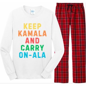 Keep Kamala And Carry Onala Kamala Vote Blue Election 2024 Long Sleeve Long Sleeve Pajama Set