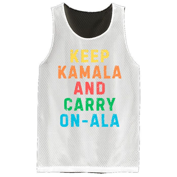 Keep Kamala And Carry Onala Kamala Vote Blue Election 2024 Long Sleeve Mesh Reversible Basketball Jersey Tank