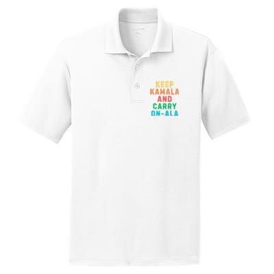 Keep Kamala And Carry Onala Kamala Vote Blue Election 2024 Long Sleeve PosiCharge RacerMesh Polo