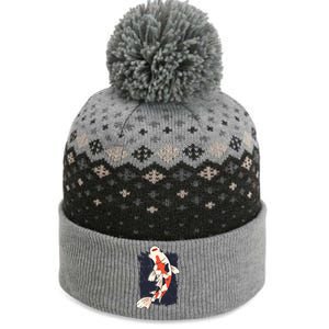 King Koi Abstract Graphic Design The Baniff Cuffed Pom Beanie