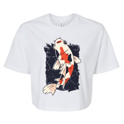 King Koi Abstract Graphic Design Bella+Canvas Jersey Crop Tee