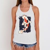 King Koi Abstract Graphic Design Women's Knotted Racerback Tank