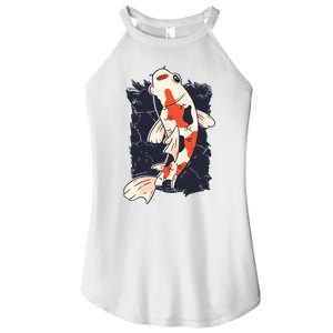 King Koi Abstract Graphic Design Women's Perfect Tri Rocker Tank