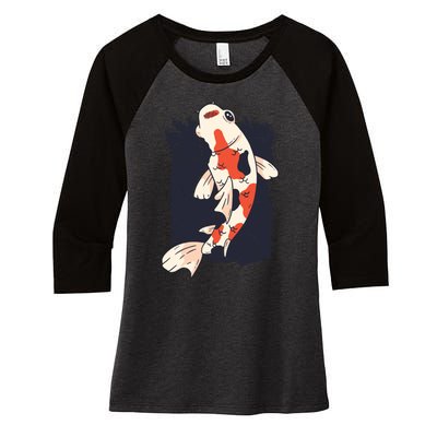 King Koi Abstract Graphic Design Women's Tri-Blend 3/4-Sleeve Raglan Shirt