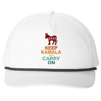 Keep Kamala And Carry On Vintage Design Snapback Five-Panel Rope Hat