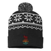 Keep Kamala And Carry On Vintage Design USA-Made Snowflake Beanie