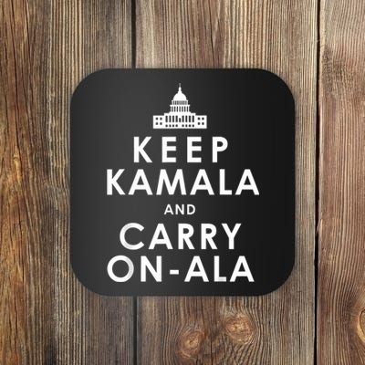 Keep Kamala And Carry On Ala Funny Harris White House Coaster