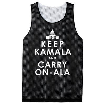 Keep Kamala And Carry On Ala Funny Harris White House Mesh Reversible Basketball Jersey Tank