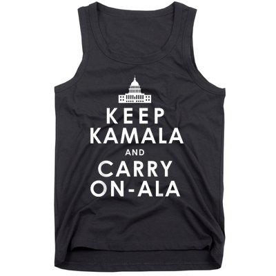 Keep Kamala And Carry On Ala Funny Harris White House Tank Top