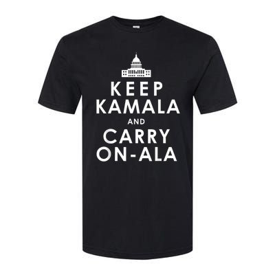 Keep Kamala And Carry On Ala Funny Harris White House Softstyle CVC T-Shirt