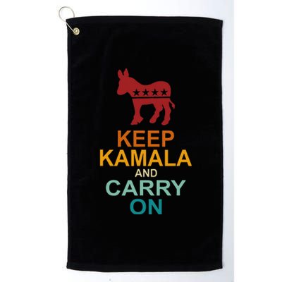 Keep Kamala And Carry On Vintage Design Platinum Collection Golf Towel