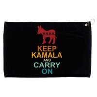 Keep Kamala And Carry On Vintage Design Grommeted Golf Towel