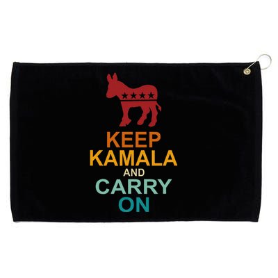 Keep Kamala And Carry On Vintage Design Grommeted Golf Towel